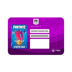 گیفت کارت بدون اعتبار اولیه فورتنایت مدل استارتر پک